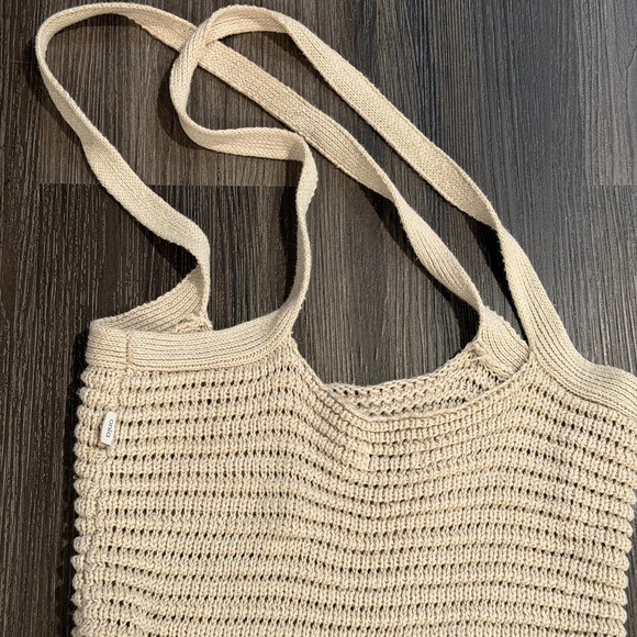 Onia ‘Linen’ Tan Knit Tote Bag - Picture 3 of 5
